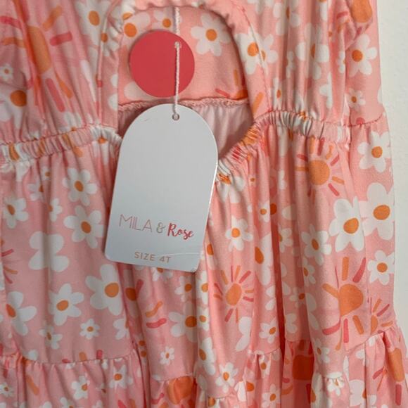 Mila & Rose Sweet & Sunny Ruffle Maxi Dress NWT size 4T - Picture 4 of 4